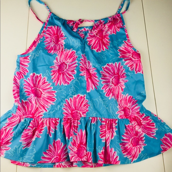 Floral peplum top. Buckhead Bettie - Picture 2 of 3